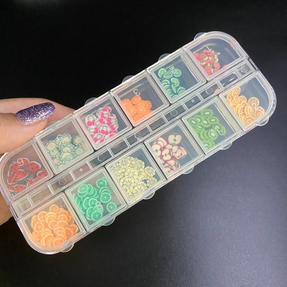 Fruit nail slice charms with box - Picture 3 of 3